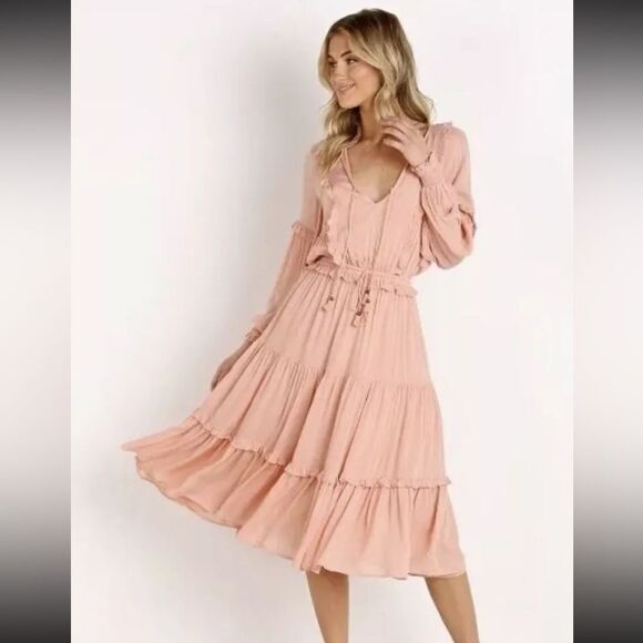 Spell and the Gypsy - Clementine Soiree Boho Dress in Musk - pink size XS - Picture 4 of 12
